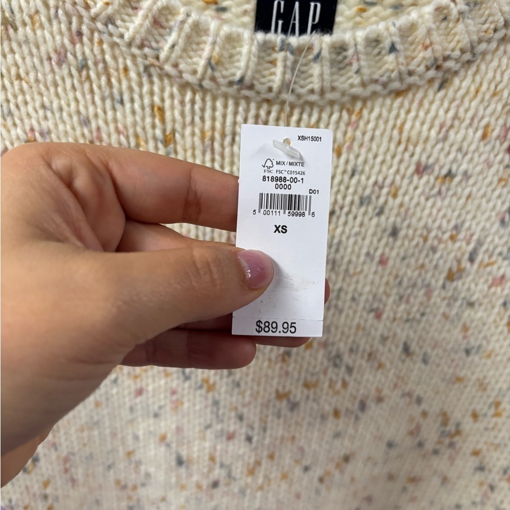 Gap‎ Split-Hem Confetti Sweater NEW with tags Women’s Size XS - Picture 3 of 5